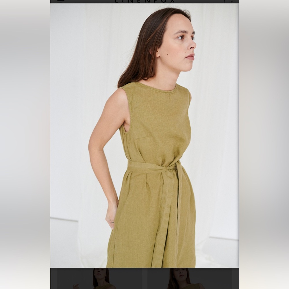 Linenfox Nida dress Dusty Lavender linen S-M